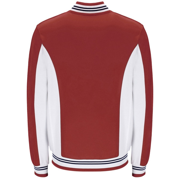 Back of Fila Vintage Settanta Retro 70s Track Top in Garnet Red