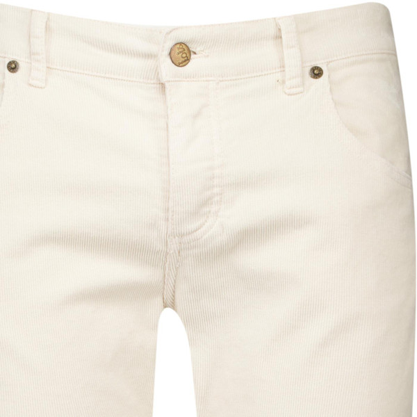 Lois Mens Sierra 80s Casuals Needle Cord Trousers in Ecru