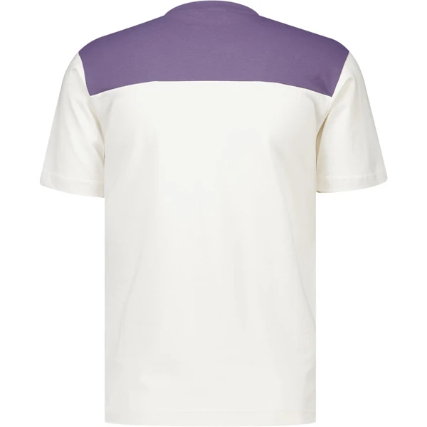 Ellesse Mens Vignola Colour Block Crew Neck T-shirt in Off White and Lilac