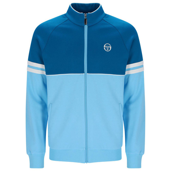 Sergio Tacchini 80s Casuals Orion Track Jacket in Mykonos Blue and Baltic Blue