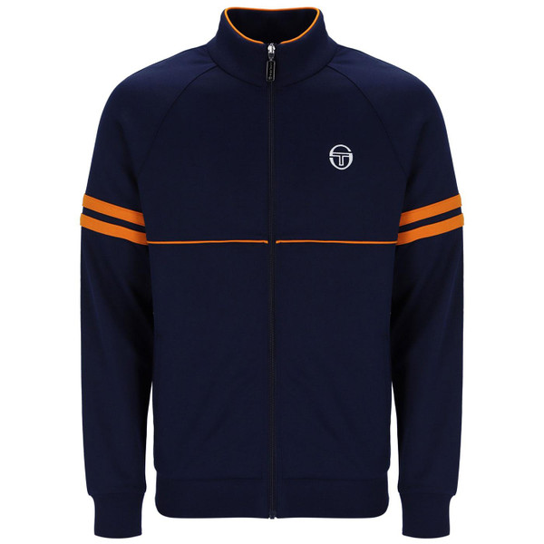 Sergio Tacchini 80s Casuals Orion Track Jacket in Maritime Blue and Orange