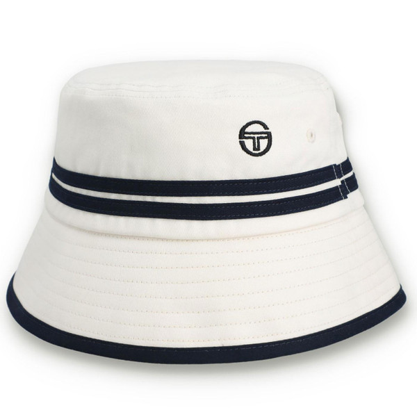 Sergio Tacchini Newton Retro 90s Bucket Hat in Gardenia Off White