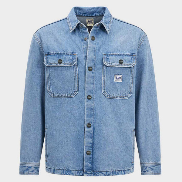 Lee Jeans Retro Relaxed Fit Denim Workwear Overshirt in Just Me Blue