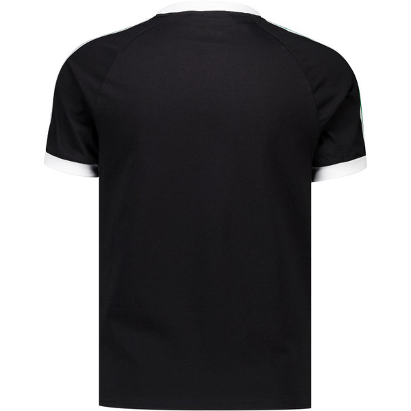 Sergio Tacchini Mens Pino Sleeve Stripe Ringer Neck T-Shirt in Black and White