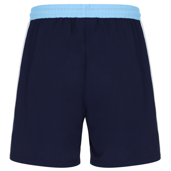 Back of Sergio Tacchini Cortese Men's Retro Swim Shorts in Maritime Blue Navy