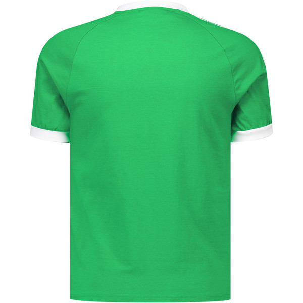 Sergio Tacchini Mens Pino Sleeve Stripe Ringer Neck T-Shirt in Fern Green and White