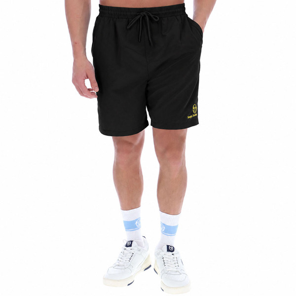 Front of Sergio Tacchini Cordosa Men's Swim Shorts in Black