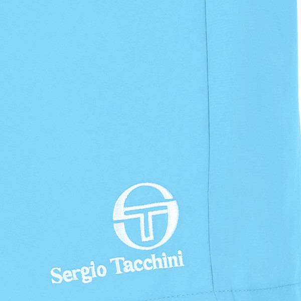 Logo on Sergio Tacchini Cordosa Men's Swim Shorts in Baltic Sea Blue
