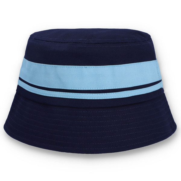 Sergio Tacchini Newsford Retro 90s Bucket Hat in Maritime Blue Navy/Blue