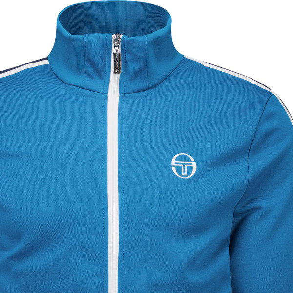 Sergio Tacchini Mens Franco Arm Stripe Zip Track Top Jacket in Blue
