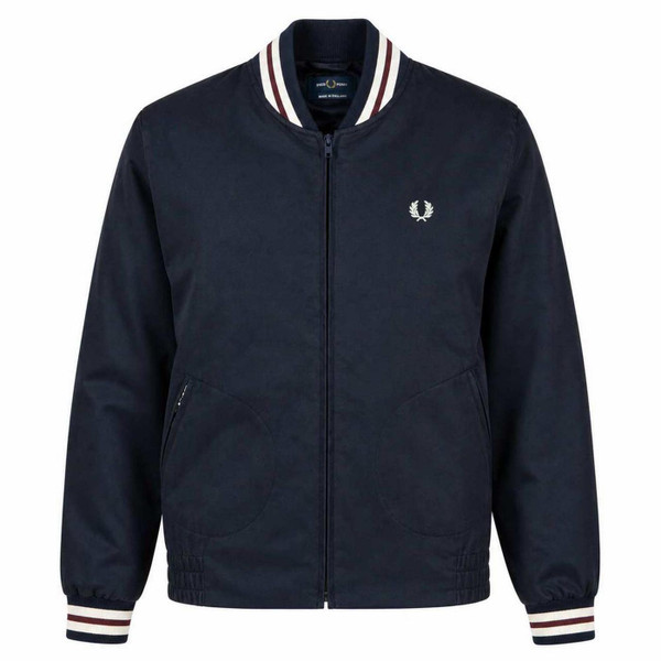 Fred Perry Men's Mod Made in England Tennis Bomber Jacket in Navy