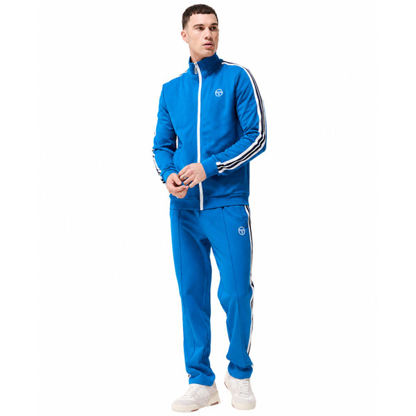 Full tracksuit for Sergio Tacchini Franco Retro Woven Stripe Taped Track Pants in Blue
