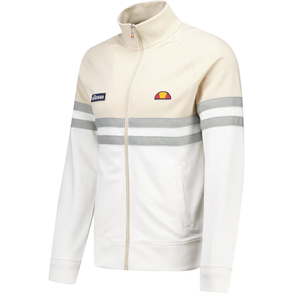 Ellesse Mens Rimini Colour Block Zip Track Jacket in Stone