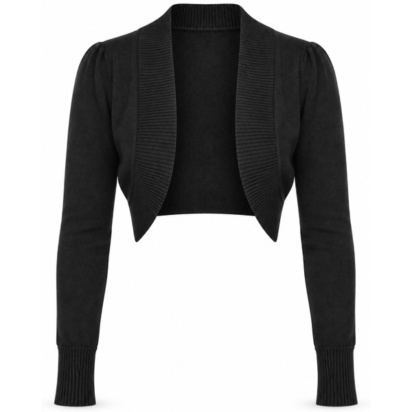 Banned Retro Betty 50s Bolero Cardigan in Black