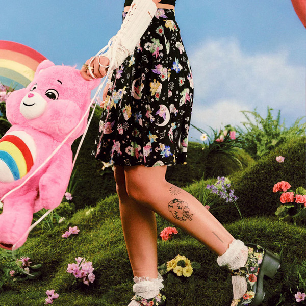 Side of Hell Bunny x Care Bears Roxi 80s Skirt in Black