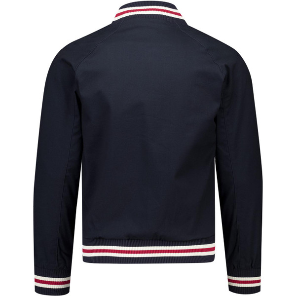 Trojan Records Clothing Mens Classic Tipped 60s Mod Zip Monkey Jacket in Navy