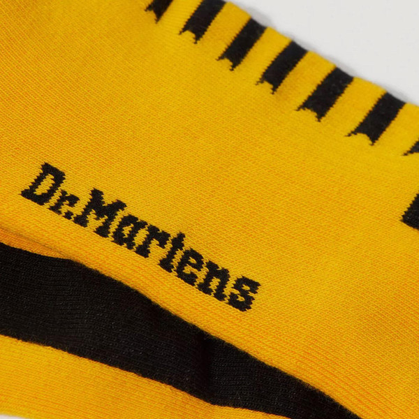 Dr Martens Women's AC742756 Double Doc Socks in Yellow/Black