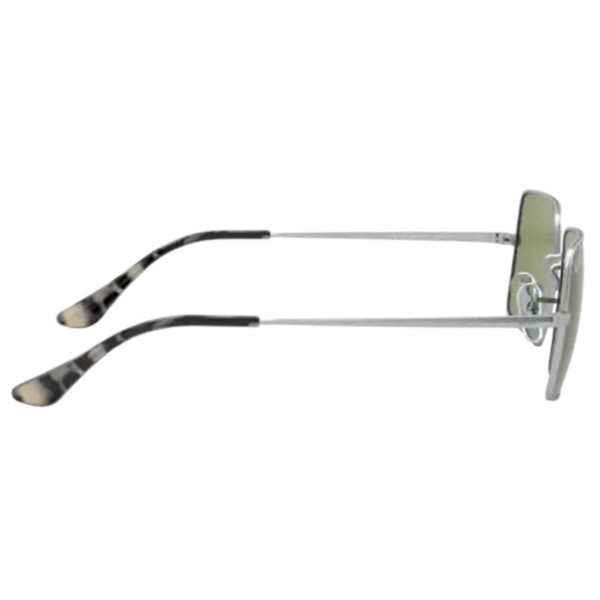 Ray-Ban RB1969 Retro 1960s Mod Rectangle Sunglasses in Silver/Bottle Green
