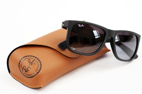 RAY-BAN RETRO WAYFARER SUNGLASSES JUSTIN BLACK