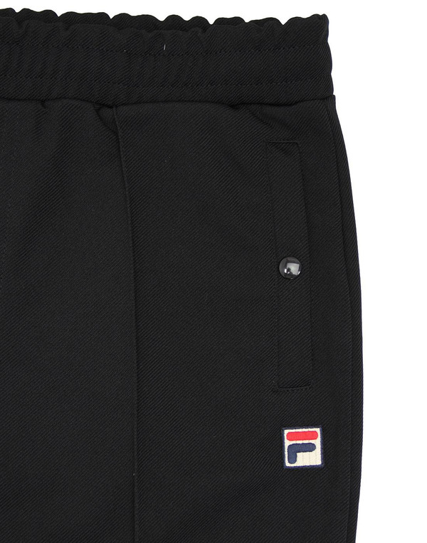 fila vintage molveno popper hem track pants black