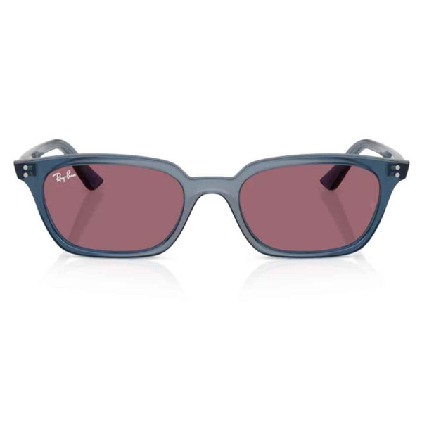 Ray-Ban Zaya Bio-Based Retro Wayfarer Sunglasses in Light Blue - Front View
