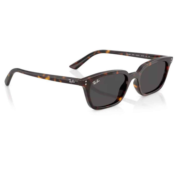 Ray-Ban Zaya Bio-Based Wayfarer Sunglasses in Havana with Dark Grey Lens - Front Angled View