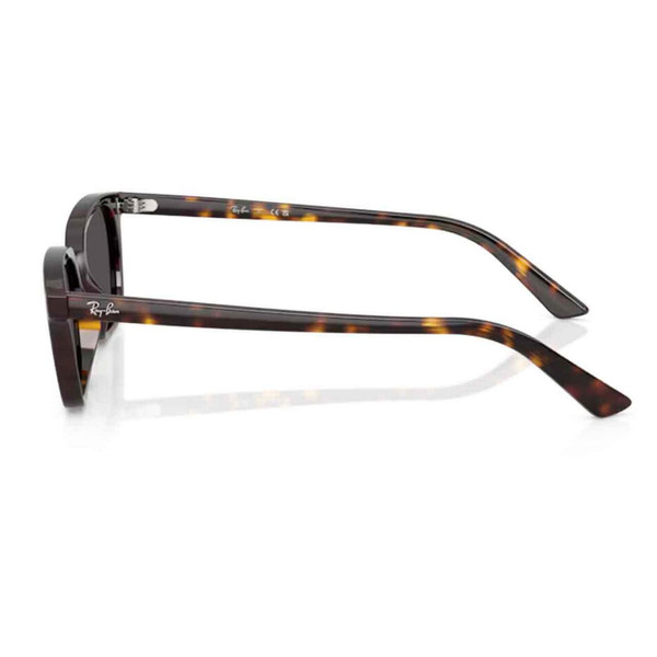 Ray-Ban Zaya Bio-Based Wayfarer Sunglasses in Havana with Dark Grey Lens - Side View