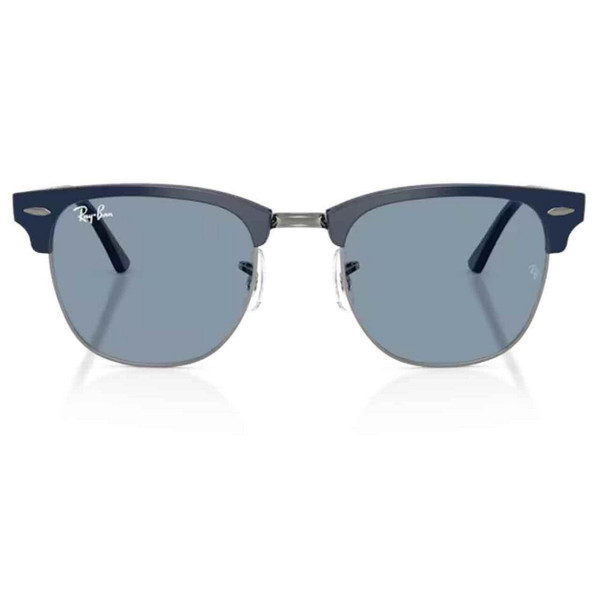 Ray-Ban Clubmaster Retro 60s Sunglasses in Blue and Gunmetal - Front View