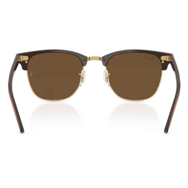 Ray-Ban Clubmaster Retro 60s Icons Sunglasses in Brown and Gold - Back View