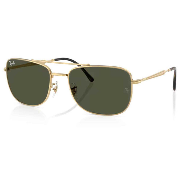 Ray-Ban RB3755 Retro 70s Aviator Sunglasses in Arista Gold and Green