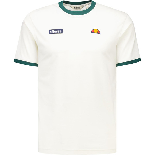 Ellesse Mens Ringetto Double Branded Ringer T-Shirt in Off White