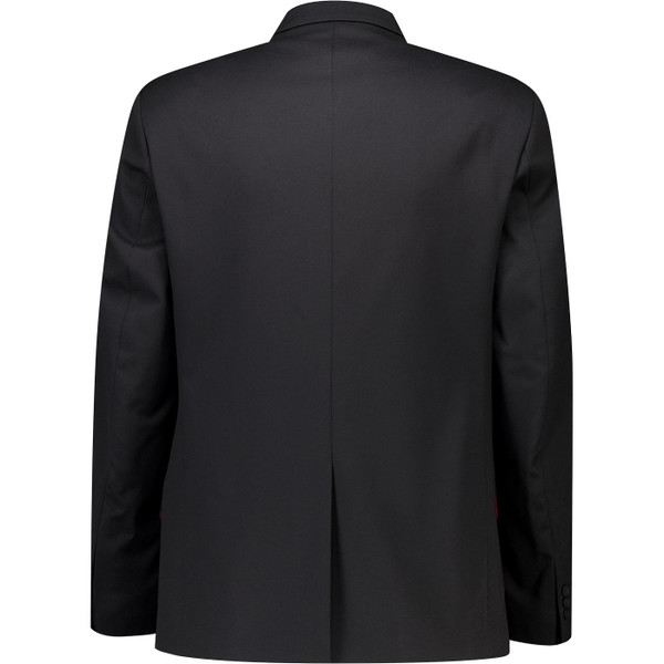 Merc London Mens Plain Black Mod Suit 3 Button Jacket in Black