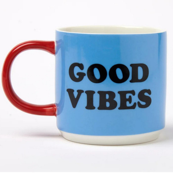 Magpie x Peanuts Good Vibes Rainbow Snoopy Gift Boxed Mug - Mug Back