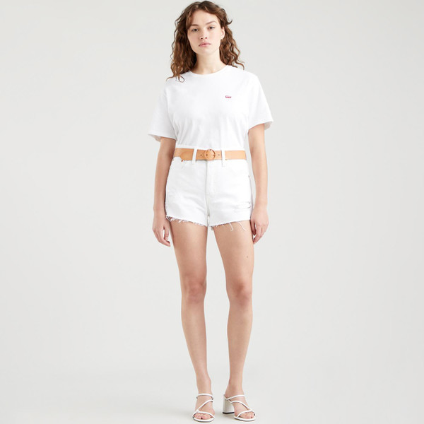 levis womens 501 original high rise denim shorts everythings fine white