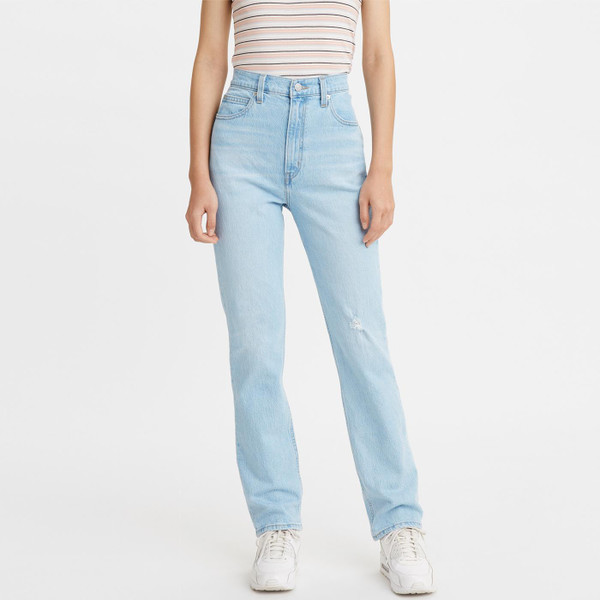 levis womens 70s high rise slim straight leg jeans marin hits light blue