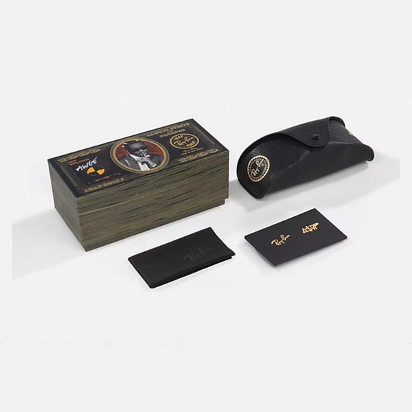 Ray-Ban x A$AP Rocky RB3928 Metal Collection Rimless Sunglasses in Arista / Dark Brown - Limited Edition Packaging
