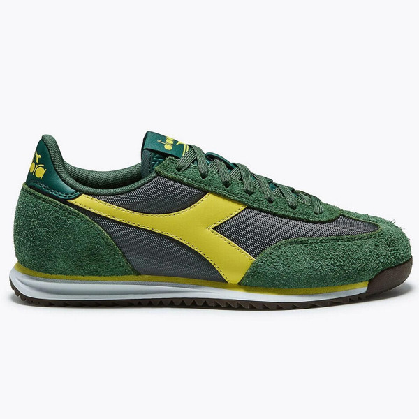 Diadora Cross Rainy Performance Trainers in Posy Green - Side View