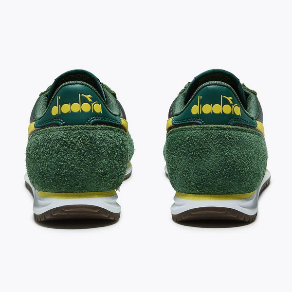 Diadora Cross Rainy Performance Trainers in Posy Green - Pair From Back