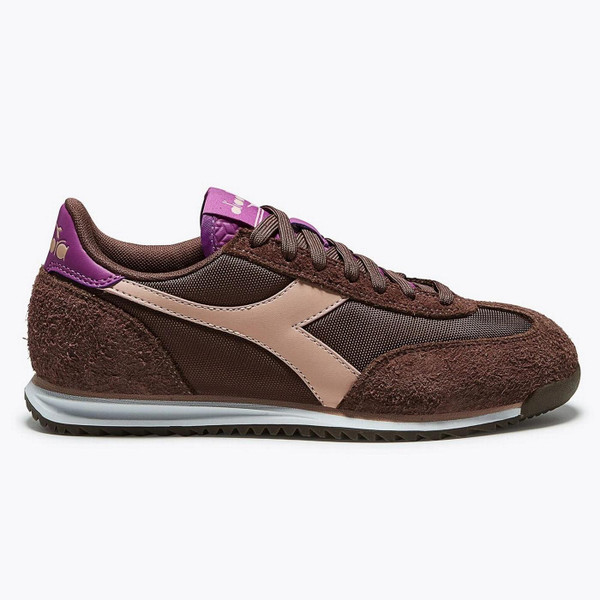 Diadora Cross Rainy Performance Trainers in Brown Hot Chocolate - Side View