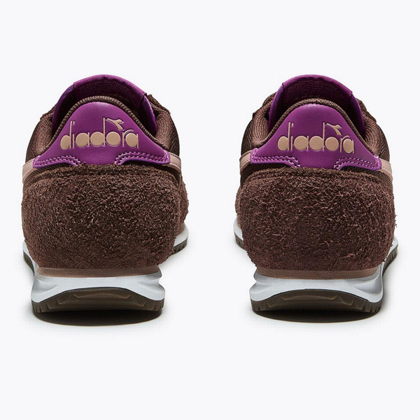 Diadora Cross Rainy Performance Trainers in Brown Hot Chocolate - Pair From Back