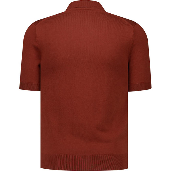 Fred Perry Mens Long Staple Cotton Knitted Polo T-Shirt in Brandy Brown