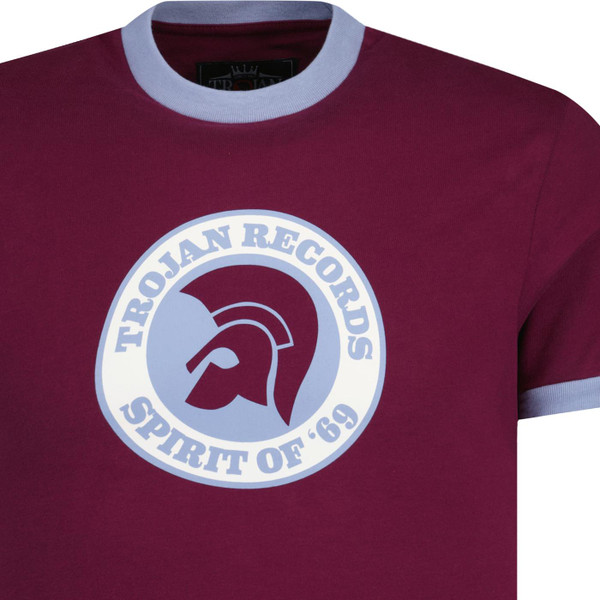 trojan clothing mens retro spirit of '69 logo print tshirt port
