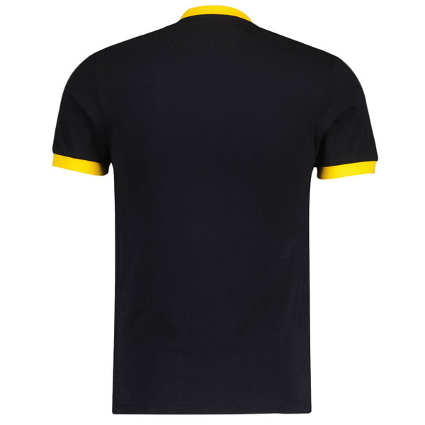 Trojan Union Jack Helmet Logo Jamaica Reggae Ringer T-shirt in Black TC1046