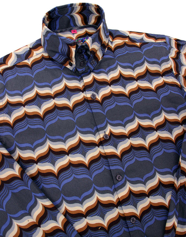 madcap england newport waves retro 1970s mod shirt