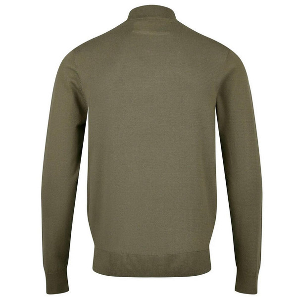 Luke 1977 Jenson 1000 Knitted Mock Neck Jumper in Clover - Back Main