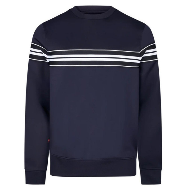 Luke 1977 Noel Vintage Trim Tape Sweatshirt in Dark Navy - Front Main