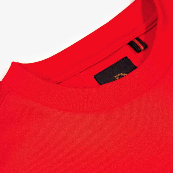 Luke 1977 Noel Vintage Trim Tape Sweatshirt in Red - Collar Close Up
