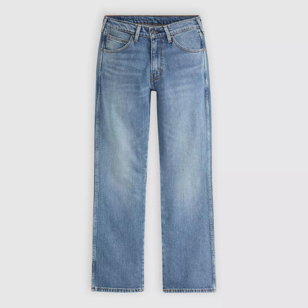 Levi's Men's 537 Western Bootcut Medium Wash Blue Denim Jeans in Throw The Lasso - Front Flat