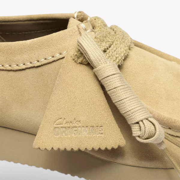 Clarks Originals Women's Wallabee Lite Shoes in Maple Suede - Fob Close Up