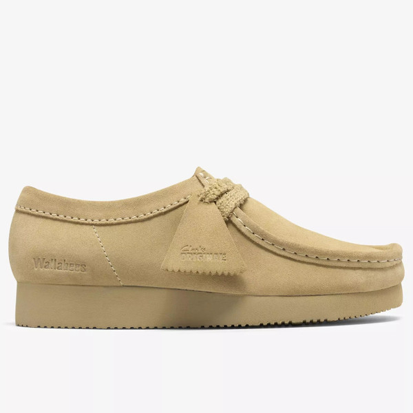 Clarks Originals Men's Wallabee Lite Shoes in Maple Suede - Single Shoe Side View